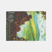 レトロ宇宙旅行ポスター – 地球科学ミッション フリースブランケット (正面(横))