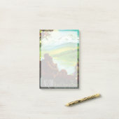 レトロ宇宙旅行ポスター – 地球科学ミッション ポストイット (デスク上)