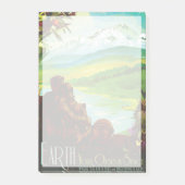 レトロ宇宙旅行ポスター – 地球科学ミッション ポストイット (正面)