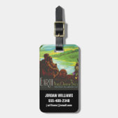 レトロ宇宙旅行ポスター – 地球科学ミッション ラゲッジタグ (正面縦)