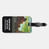 レトロ宇宙旅行ポスター – 地球科学ミッション ラゲッジタグ (裏面横)