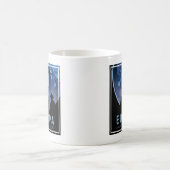 レトロ宇宙旅行ポスター – Jupiter's Moon Europa. コーヒーマグカップ (中央)