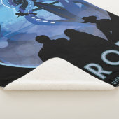 レトロ宇宙旅行ポスター – Jupiter's Moon Europa. シェルパブランケット (3/4)