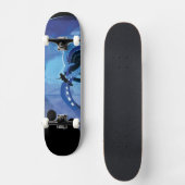 レトロ宇宙旅行ポスター – Jupiter's Moon Europa. スケートボード (正面)