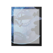 レトロ宇宙旅行ポスター – Jupiter's Moon Europa. ノートパッド (回転)