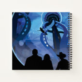 レトロ宇宙旅行ポスター – Jupiter's Moon Europa. ノートブック (裏面)