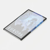 レトロ宇宙旅行ポスター – Jupiter's Moon Europa. ポストイット (アングル)