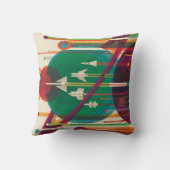 レトロ宇宙旅行ポスタ太陽のー – システムグランドツアー クッション (裏面)