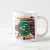 レトロ宇宙旅行ポスタ太陽のー – システムグランドツアー ジャンボコーヒーマグカップ (右)