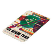 レトロ宇宙旅行ポスタ太陽のー – システムグランドツアー マグネット (左側)