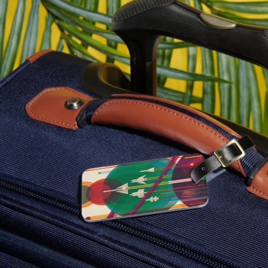 レトロ宇宙旅行ポスタ太陽のー – システムグランドツアー ラゲッジタグ (正面インサイチュ3)