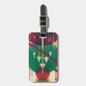 レトロ宇宙旅行ポスタ太陽のー – システムグランドツアー ラゲッジタグ (正面縦)