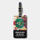 レトロ宇宙旅行ポスタ太陽のー – システムグランドツアー ラゲッジタグ (正面縦)