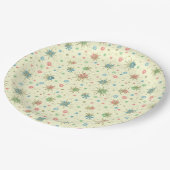 レトロ宇宙時代原子スターバスト ペーパープレート (アングル)