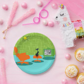 レトロ宇宙時代子猫紙プレート ペーパープレート (パーティー)