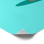 レトロ宇宙時代漫画カップルのポスター ポスター (角)