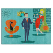 レトロ宇宙時代漫画切り取りボード カッティングボード (正面)