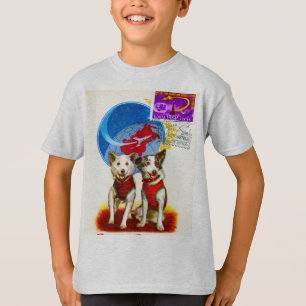 レトロ宇宙時代（犬の宇宙飛行士） Tシャツ