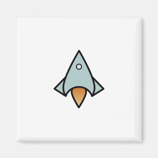 レトロ宇宙船 マグネット (正面)