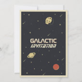 レトロ宇宙誕生日招待状 招待状 (裏面)