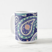 レトロ宇宙銀河デザイン コーヒーマグカップ (正面左)