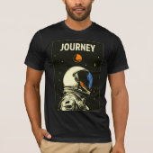 レトロ宇宙飛行士の旅Tシャツ – スタイルで探索 Tシャツ (正面)