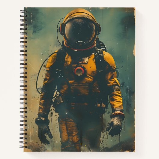 レトロ宇宙飛行士アドベンチャー ノートブック (正面)