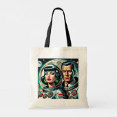 レトロ宇宙飛行士 トートバッグ (裏面)
