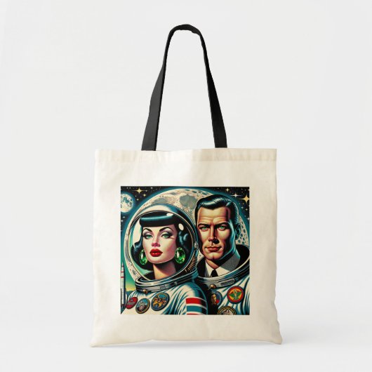 レトロ宇宙飛行士 トートバッグ (正面)