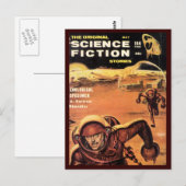 レトロ宇宙飛行士 ポストカード (正面/裏面)