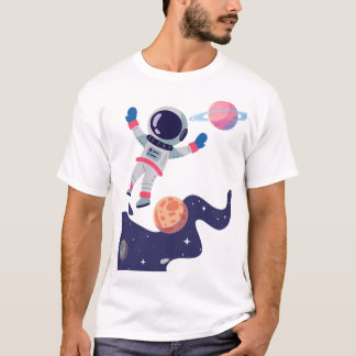 レトロ宇宙飛行士 - 宇宙の冒険 Tシャツ