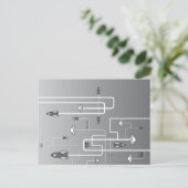 レトロ宇宙飛行 ポストカード (スタンド正面)