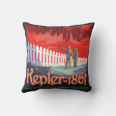 レトロ宇宙Kepler-186fのポスター。 クッション (裏面)