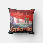 レトロ宇宙Kepler-186fのポスター。 クッション (正面)