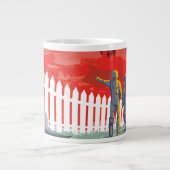 レトロ宇宙Kepler-186fのポスター。 ジャンボコーヒーマグカップ (正面)