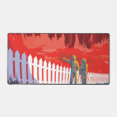 レトロ宇宙Kepler-186fのポスター。 デスクマット (正面)