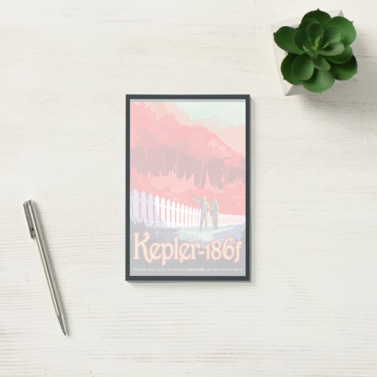 レトロ宇宙Kepler-186fのポスター。 ポストイット (オフィス)