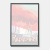 レトロ宇宙Kepler-186fのポスター。 ポストイット (正面)