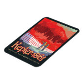 レトロ宇宙Kepler-186fのポスター。 マグネット (左側)