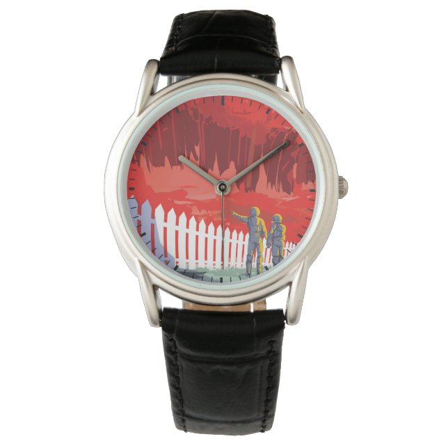 レトロ宇宙Kepler-186fのポスター。 腕時計 (正面)