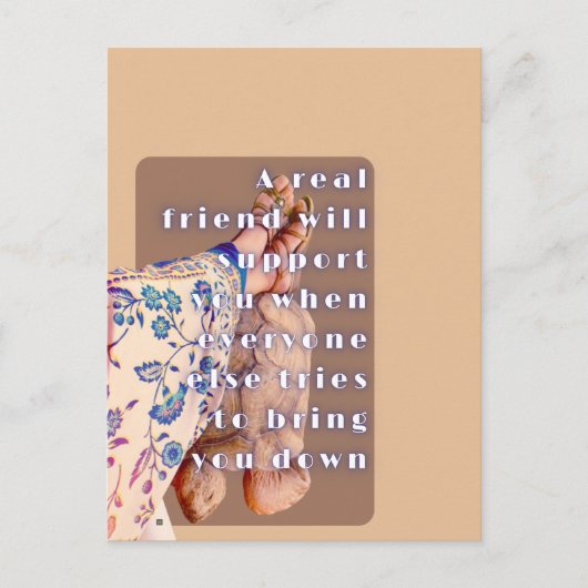 レトロ実在ポスターFRIENDSHIP LADYと彼女のカメ ポストカード (正面)