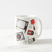 レトロ家庭デザイン コーヒーマグカップ (正面右)