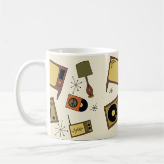 レトロ家庭デザイン コーヒーマグカップ