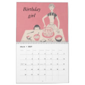 レトロ家族のカレンダー カレンダー (3月 2027)