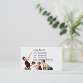 レトロ家族の食事の時間接触カード コーリングカード (スタンド正面)