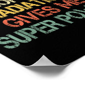 レトロ密かに放射線私スーパーポ与えーウを望む ポスター (角)