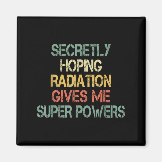 レトロ密かに放射線私スーパーポ与えーウを望む マグネット (正面)