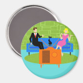 レトロ対と猫マグネット マグネット (正面/裏面)