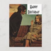 レトロ対ハッピーバースデー ポストカード (正面)