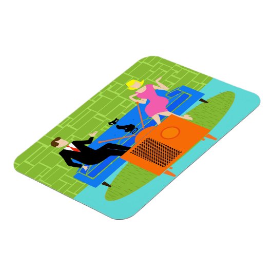 レトロ対Catフレキシブル磁石付き マグネット (左側)